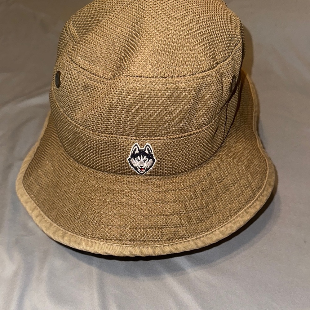 Zephyr Tan Bucket Hat with Textured Stitching